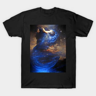 Blue Galaxy Scorching Art Style T-Shirt